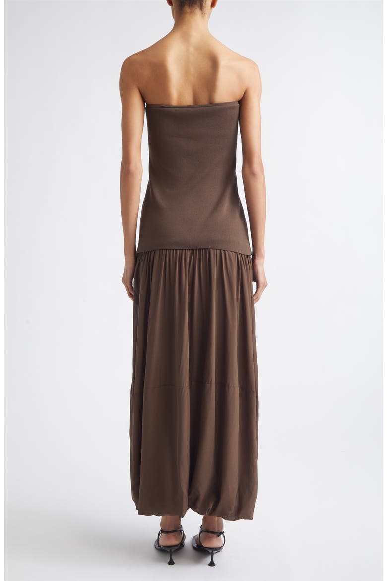 Strapless Balloon Hem Dress, Alternate, color, CEDAR