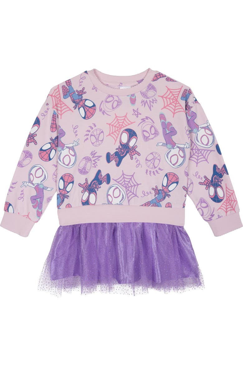 Spidey and His Amazing Friends Tutu Dress, Main, color, Spidey Pink Lilac