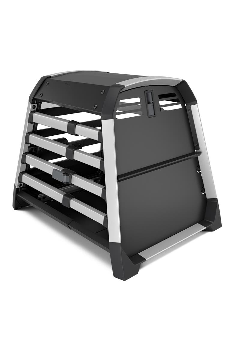 Allax Dog Crate, Alternate, color, BLACK