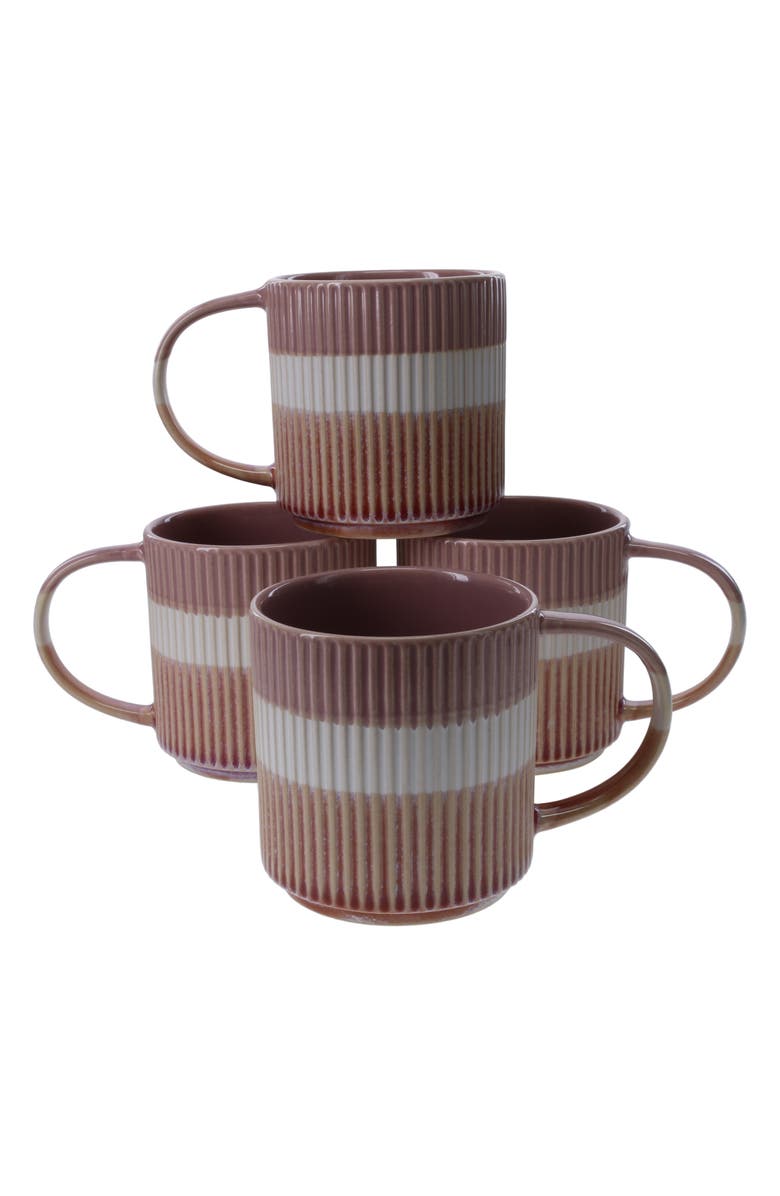 BIA Cordon Bleu Set of 4 Tricolor Mugs, Main, color, Mauve