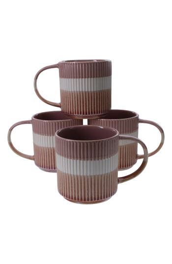 Bia Cordon Bleu Set Of 4 Tricolor Mugs In Brown