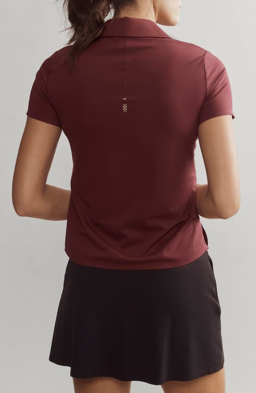 Shop Rhone Course To Court Performance Polo In Burgundy