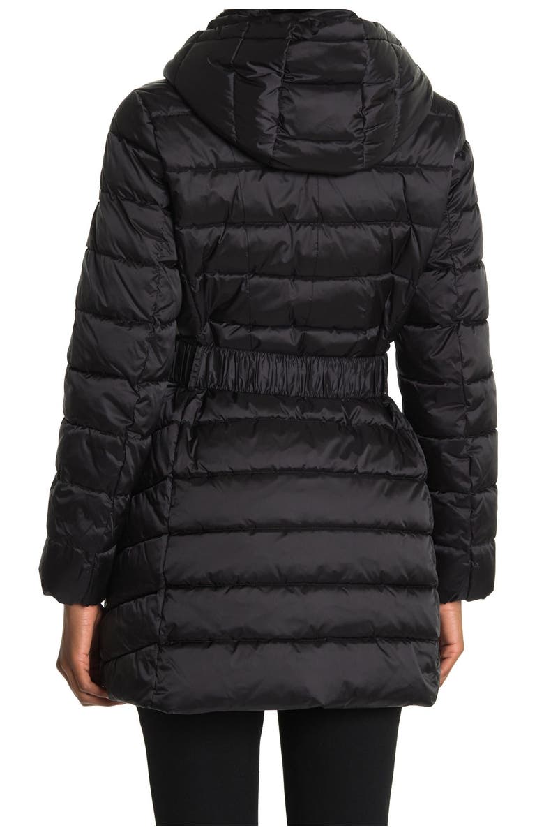 Tahari Faux Fur Trim Collar Hooded Bib Puffer Jacket, Alternate, color,