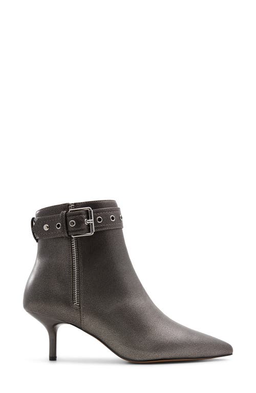 Aldo Women's Solarra Pointed-toe Buckle Booties In Pewter