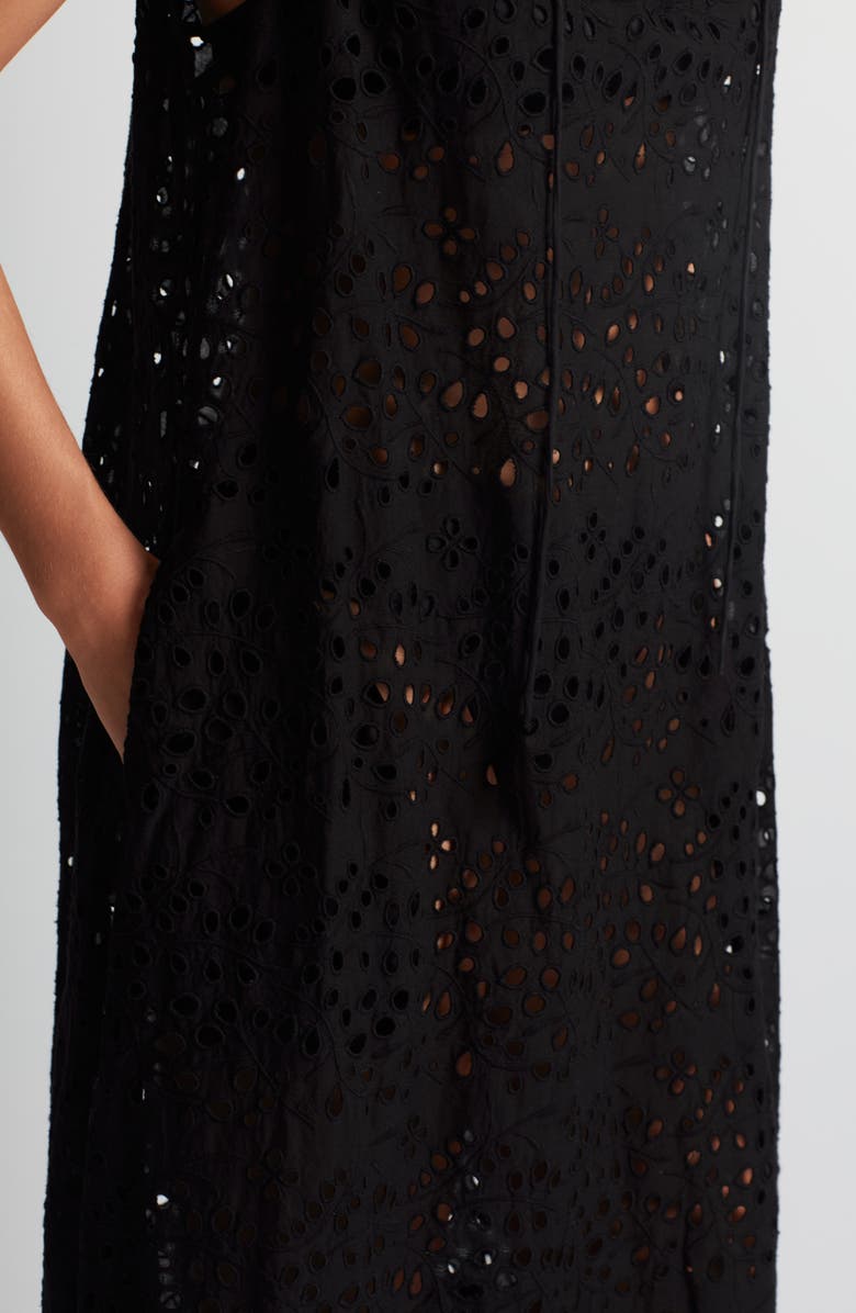 Lauren Ralph Lauren Embroidered Eyelet Cotton Cover-Up Dress, Alternate, color, 