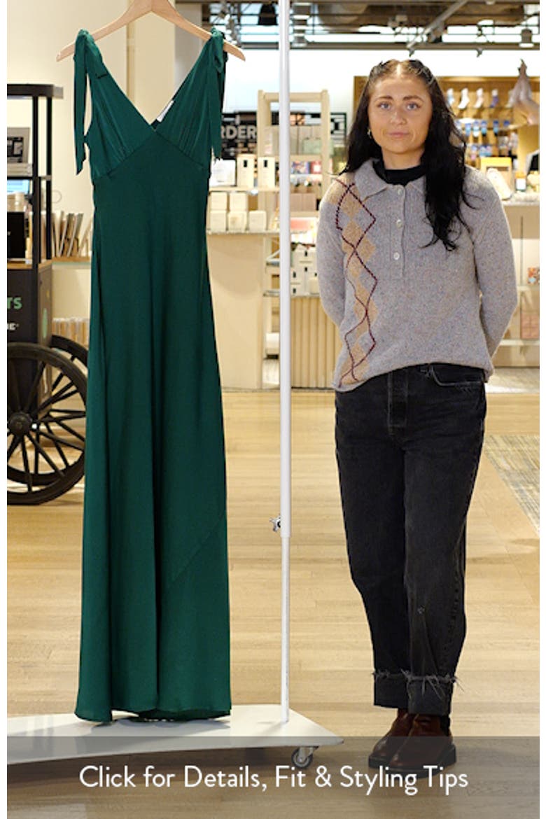 Ottilie Tie Strap Satin Gown video