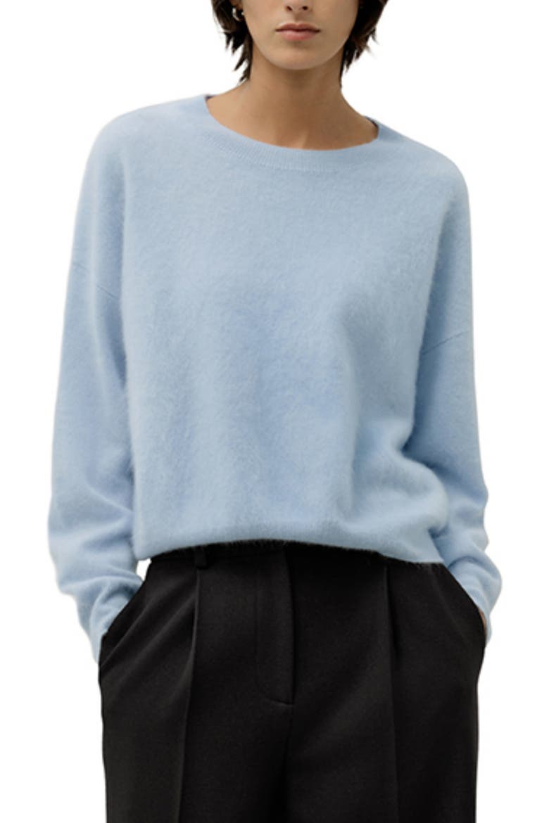 Women's Relaxed Drop-Shoulder Cashmere Sweater, Main, color, Illusion Blue