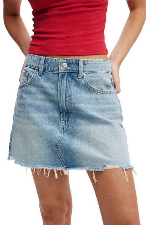 Cotton On Original Denim Mini Skirt In Saltwater Blue Worn