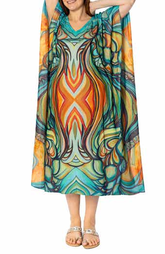 RANEES V-Neck Long Caftan