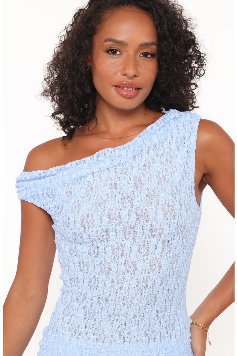 Faeriel One-Shoulder Knit Top, Alternate, color, BLUE