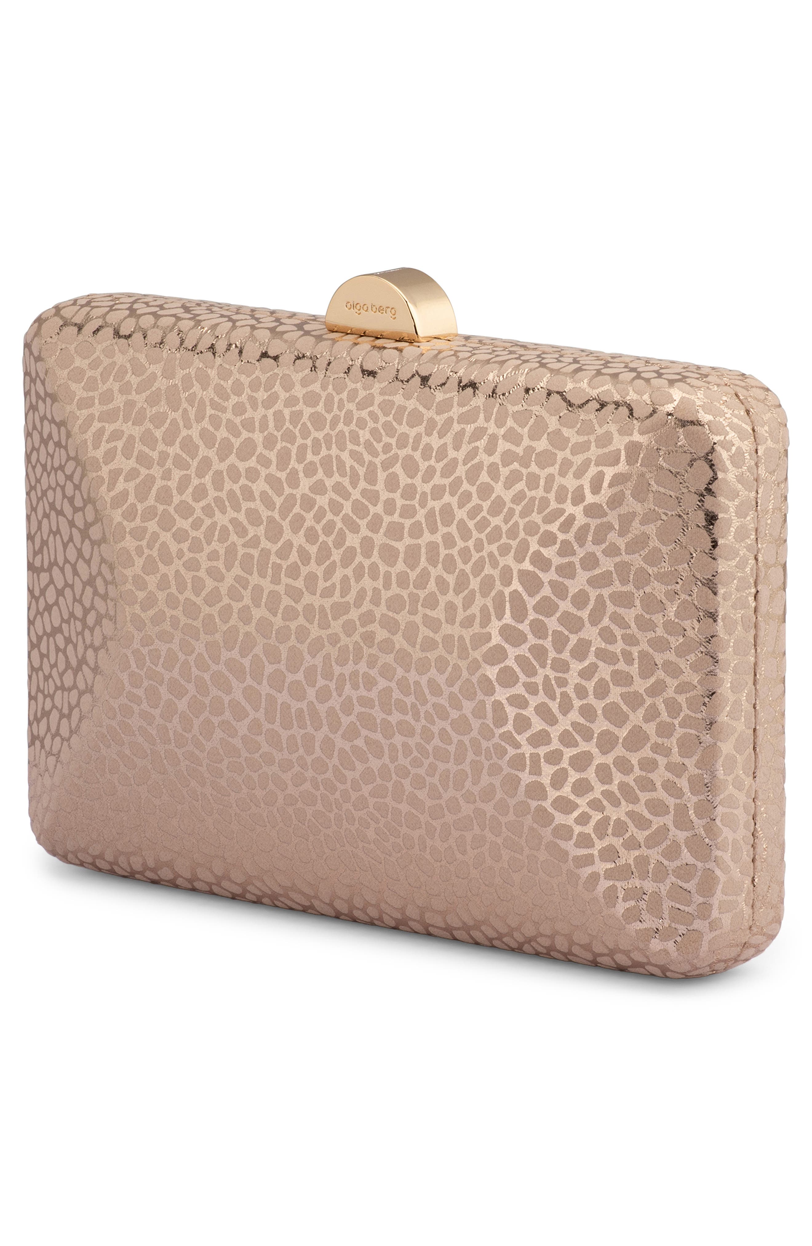 Frankie Embossed Clutch, Alternate, color, BLUSH