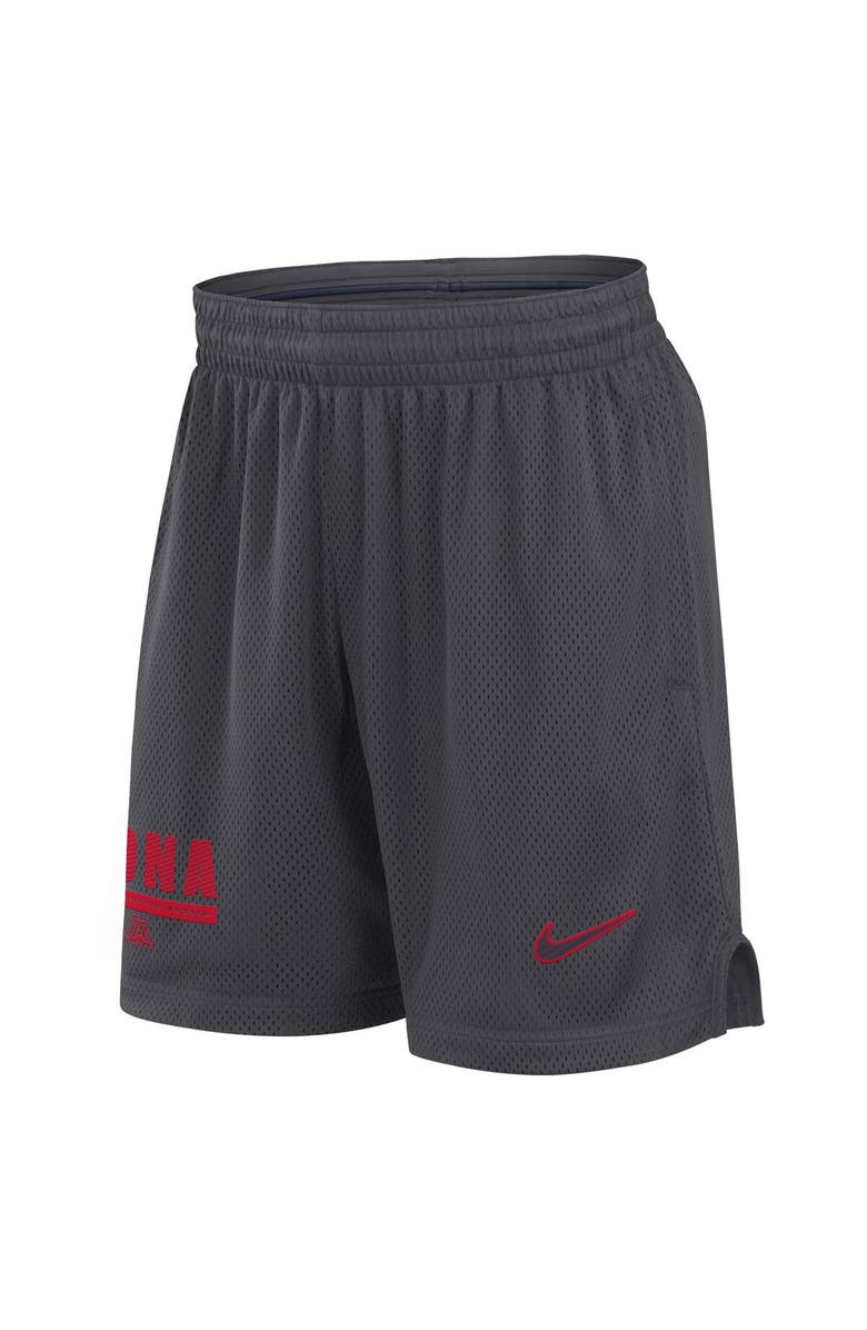 Nike Men's Nike Anthracite Arizona Wildcats 2024 Sideline Performance Mesh Shorts, Alternate, color, Anthracite