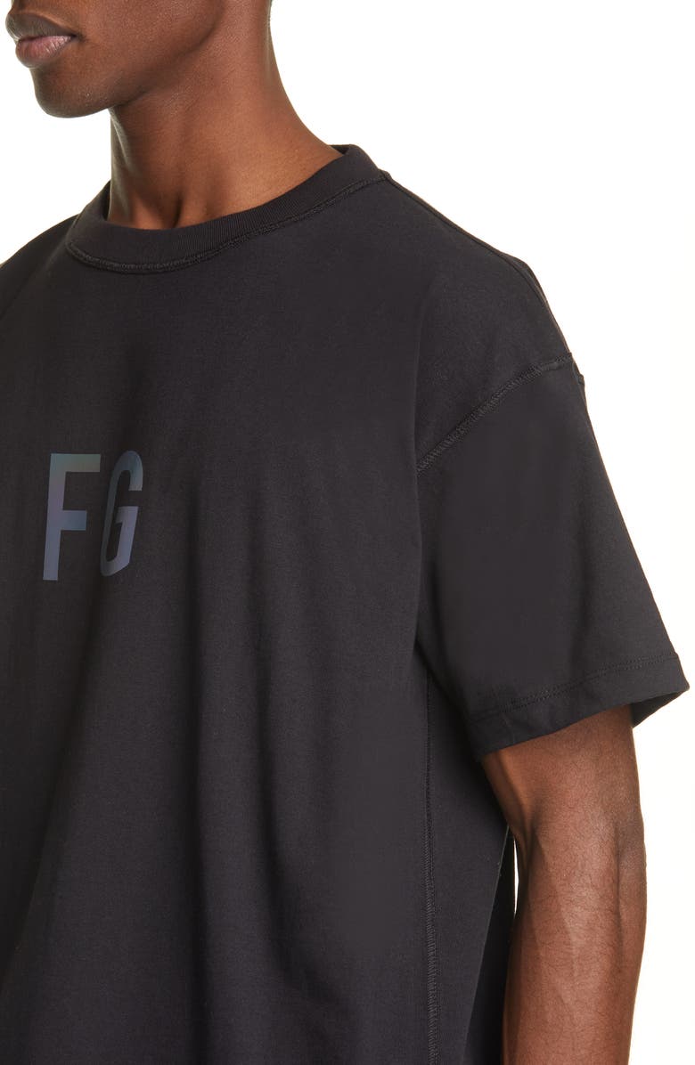 Fear of God Reflective Logo T-Shirt, Alternate, color,