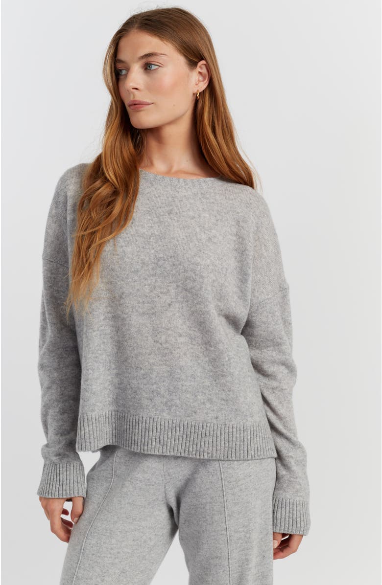 Chinti & Parker Lightweight Wool-Cashmere Relaxed Sweater, Main, color, Light Grey