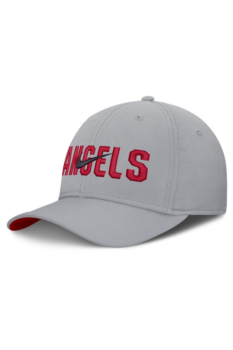 Men's Nike  Gray Los Angeles Angels Primetime Rise Dri-FIT Flex Hat, Main, color, Gray