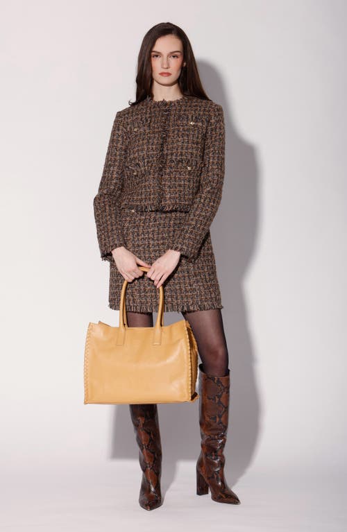 Walter Baker Tucker Tweed Jacket In Brown