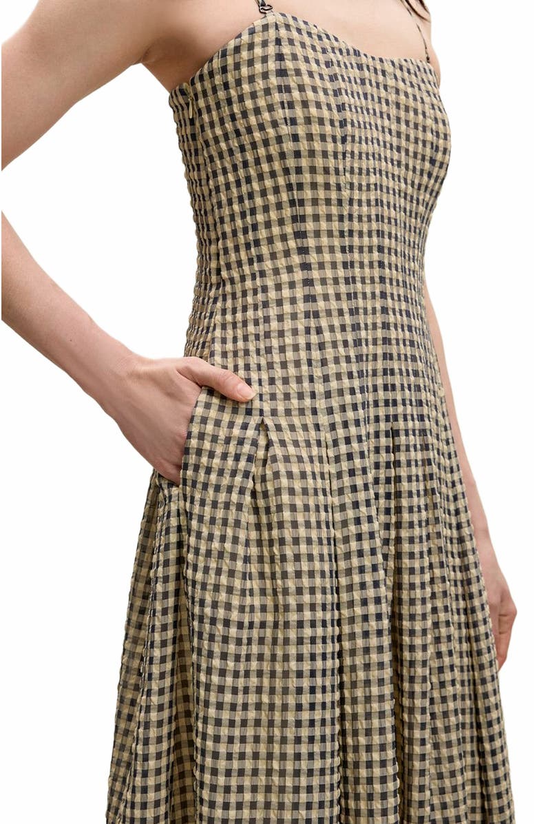 Rebecca Taylor Aster Gingham Dress, Alternate, color, Blue Combo