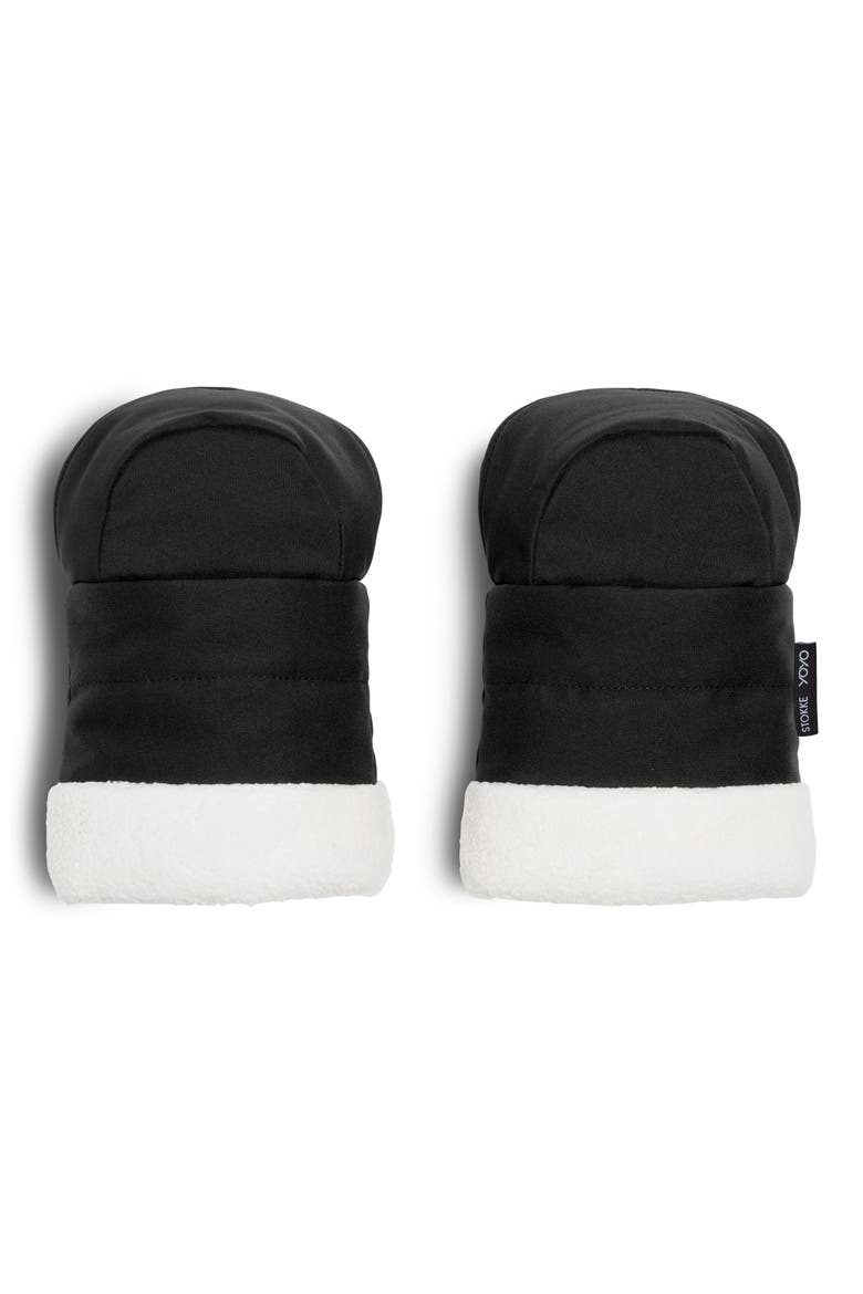 YOYO Water Repellent Stroller Mittens, Main, color, BLACK
