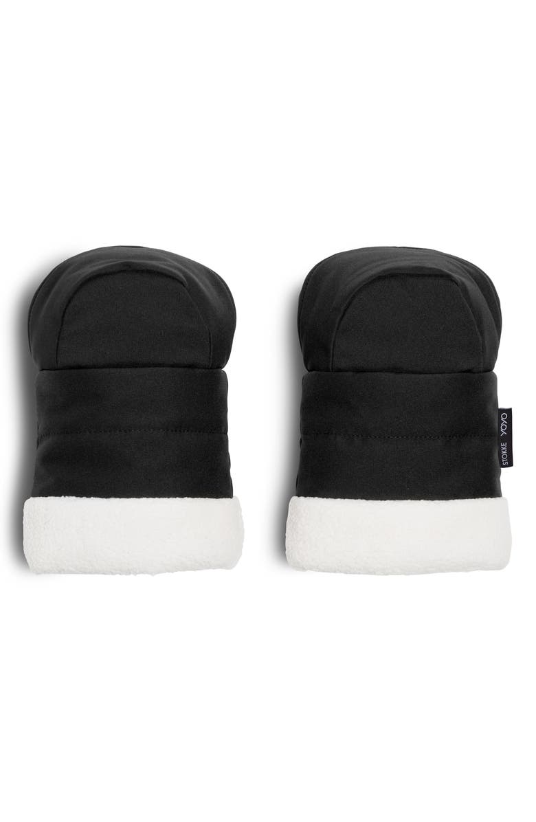 Stokke YOYO Water Repellent Stroller Mittens, Main, color, Black