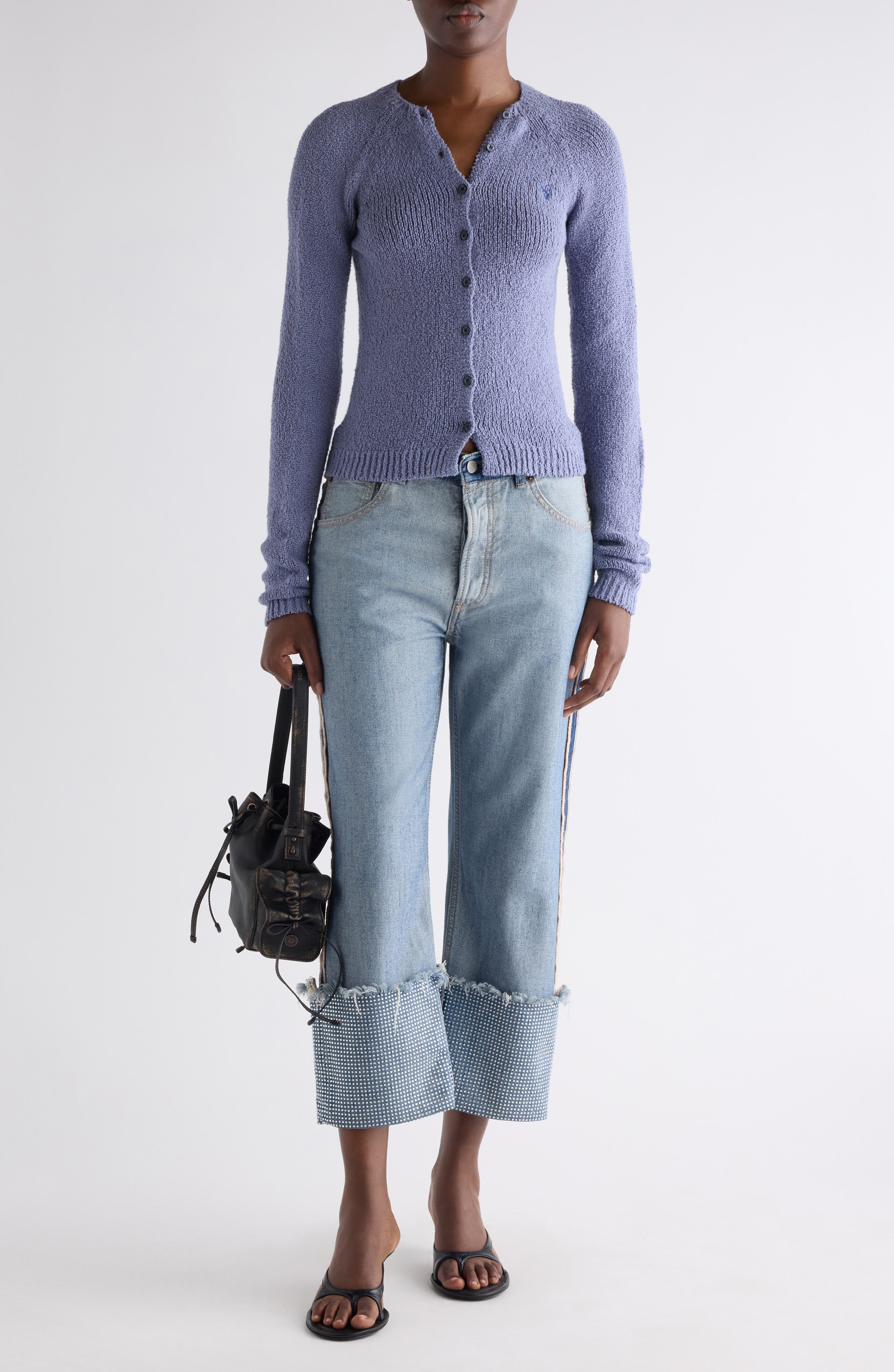 Boucle Rib Cardigan - image 2
