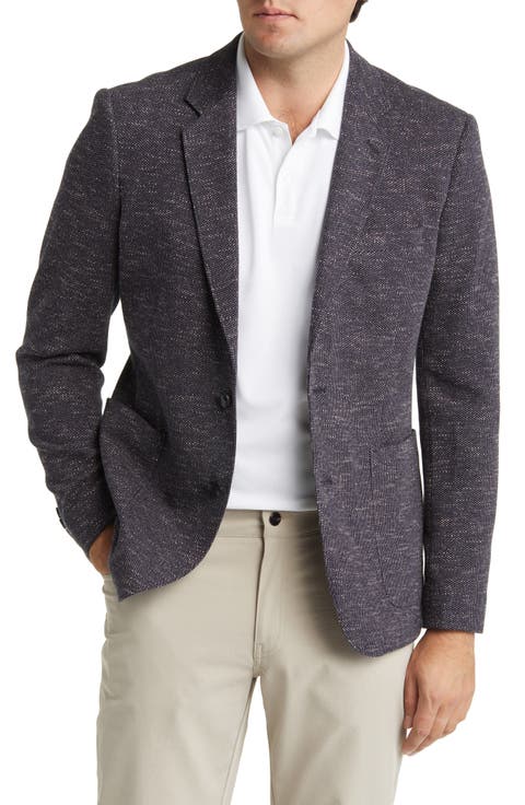 Nep Flecked Knit Sport Coat