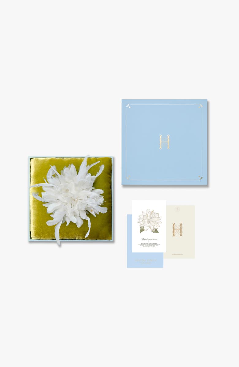 Helena Simon The White Dahlia Duster Floral Brooch, Alternate, color, White