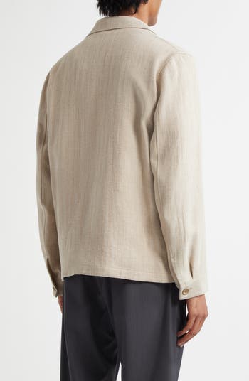 Herno Cotton & Linen Herringbone Jacket | Nordstrom
