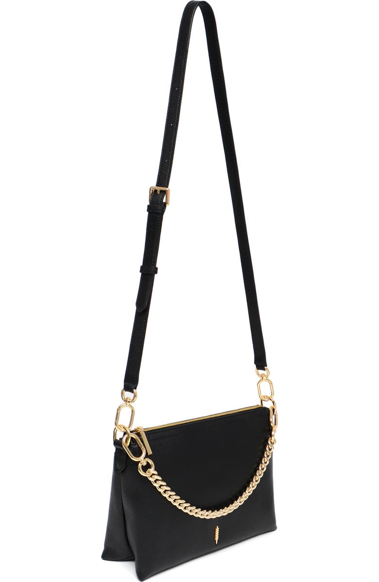 Thacker Marcella Split Gusset Crossbody Bag, Alternate, color, Black