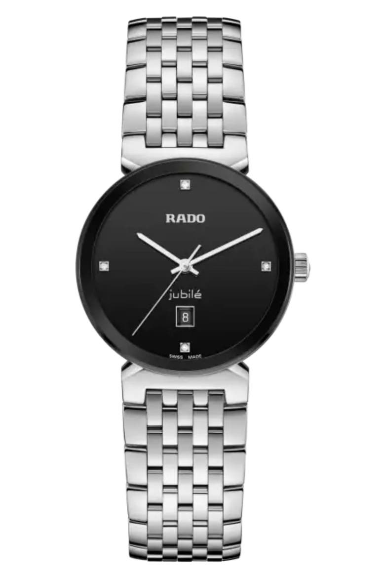Florence Diamond Bracelet Watch, Main, color, SILVER