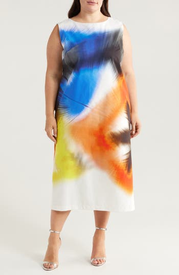 Marina Rinaldi Angola Print Midi Dress