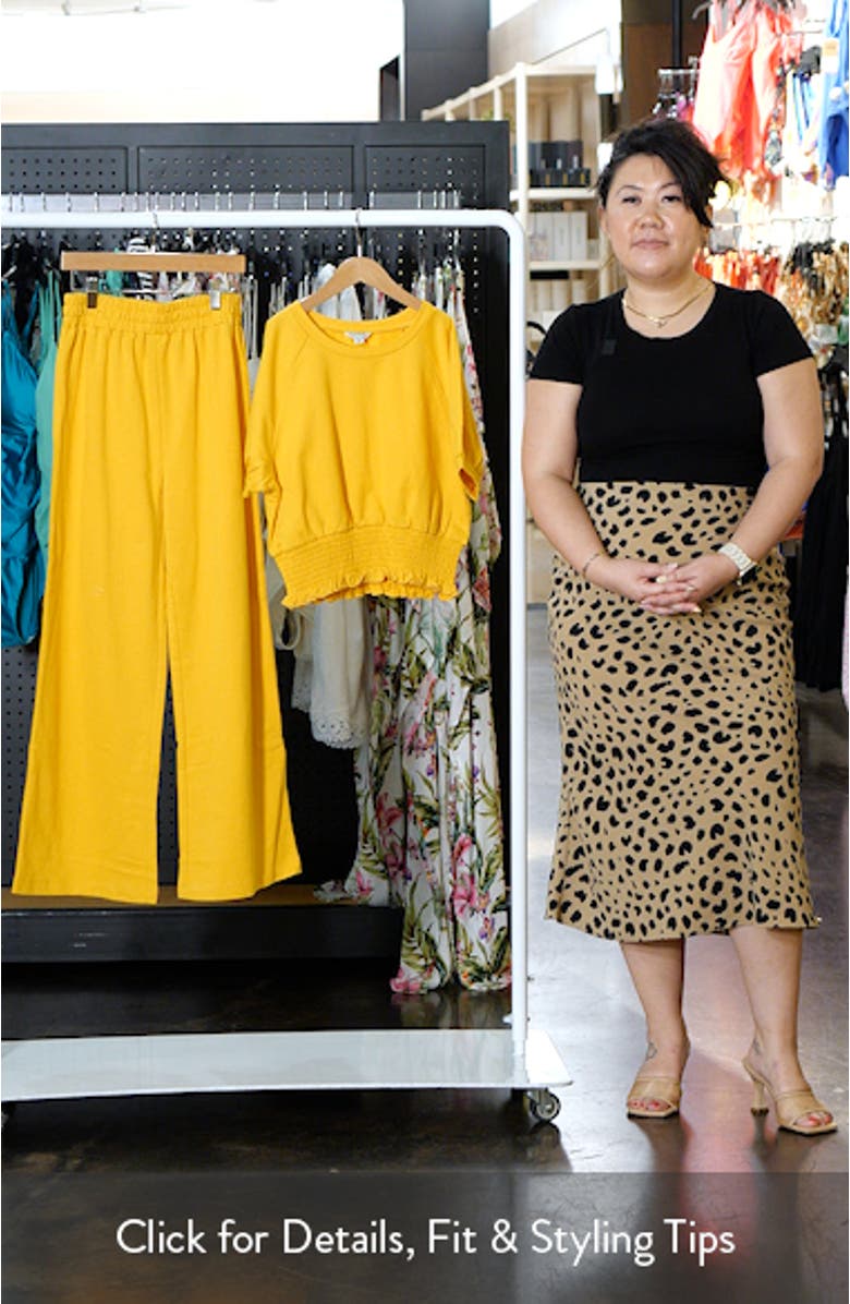 Kids' Smocked Cotton Blend Top & Pants Set, sales video thumbnail