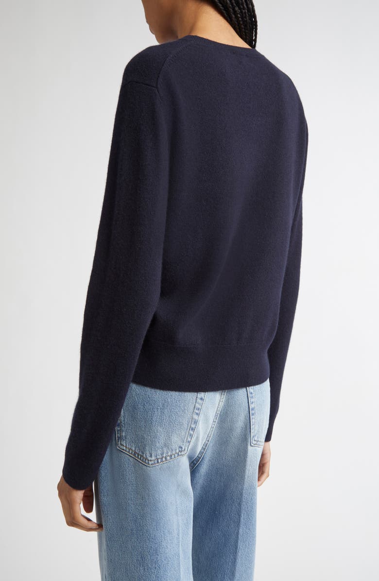 TOTEME Classic V-Neck Cashmere Sweater, Alternate, color, Navy