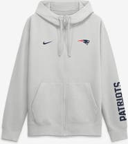 Nike Men's Nike Gray New England Patriots Cool Down Club Full-Zip Hoodie