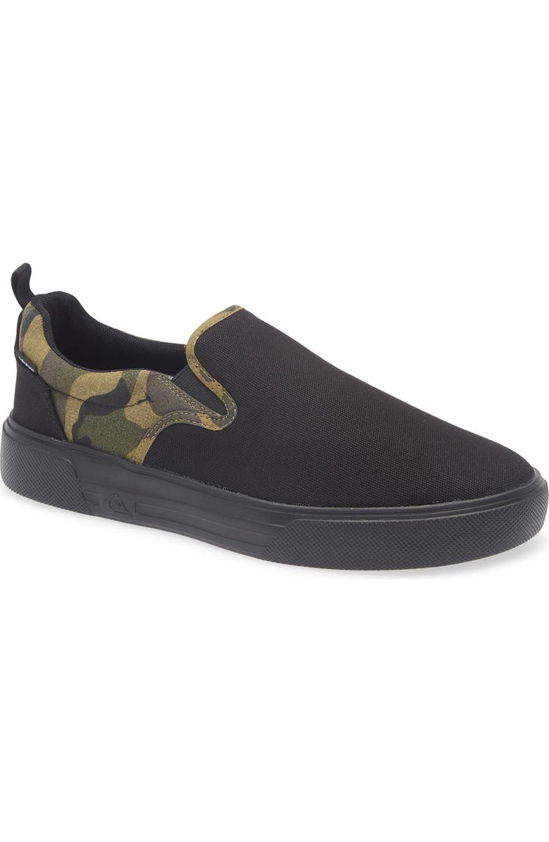 Quiksilver Shore Slip-On Sneaker, Main, color, Black/ Camo/ Multi