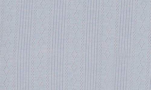 Maniere Manière Stretch Cotton Pointelle Footie In Blue