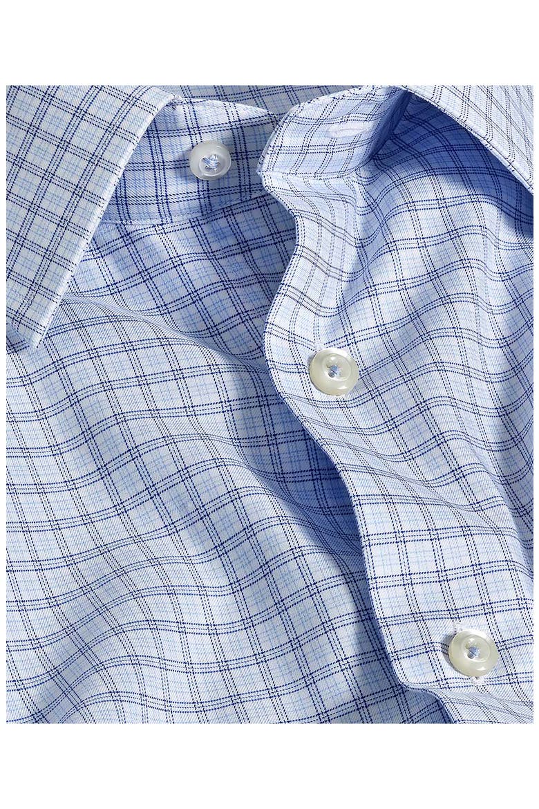 Regular Fit Check Print Cotton Twill Dress Shirt, Alternate, color, BLUE/ SKY