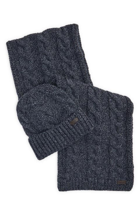 Jesmond Cable Stitch Scarf & Beanie Set