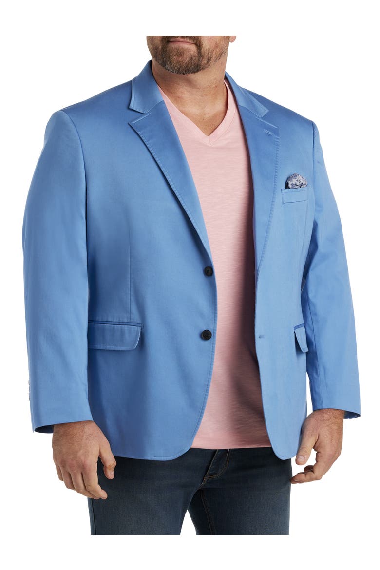 Big & Tall Floral-Lined Sport Coat, Alternate, color, BLUE