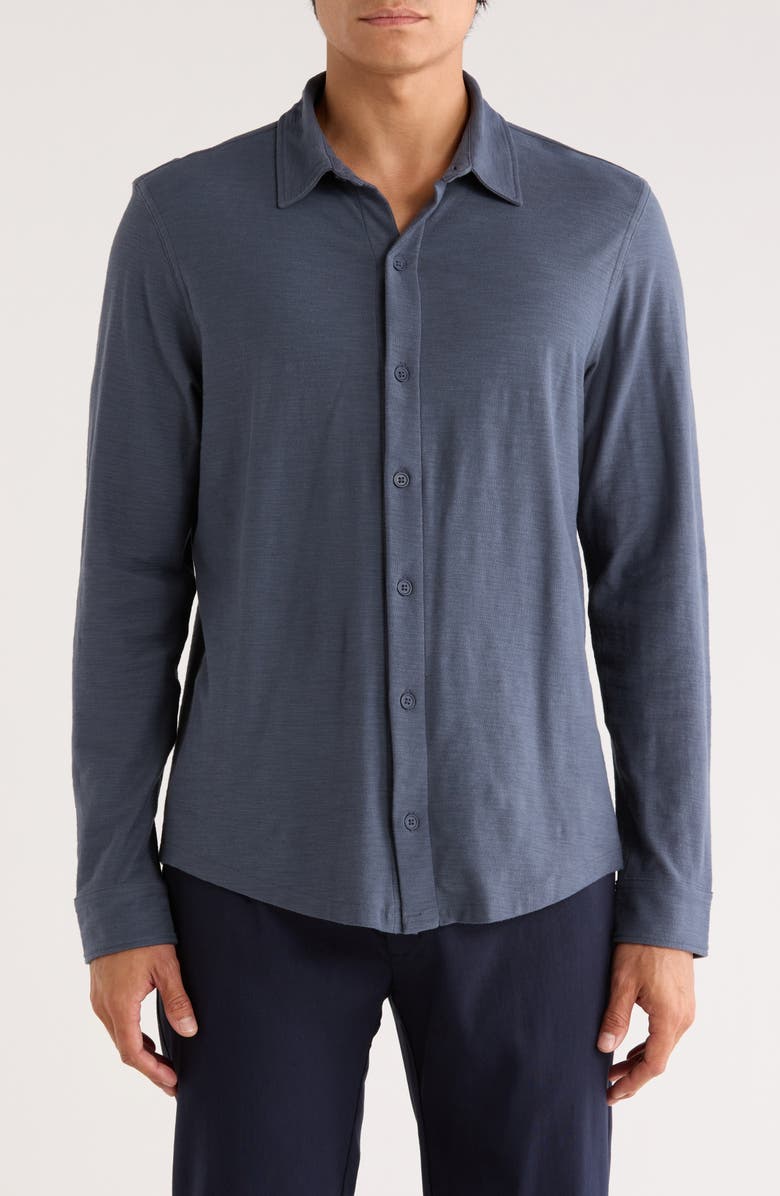 Vince Heavy Slub Button-Up Shirt, Main, color, Venice Blue
