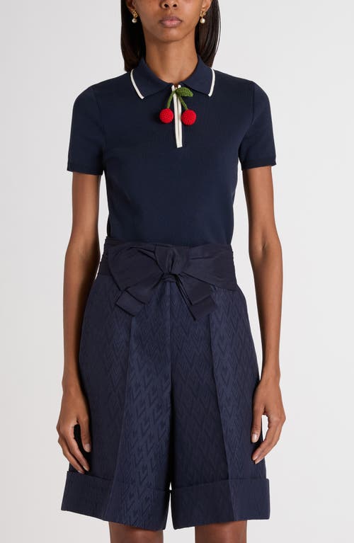 Valentino Polo Shirt Cotton Embroidered Detail