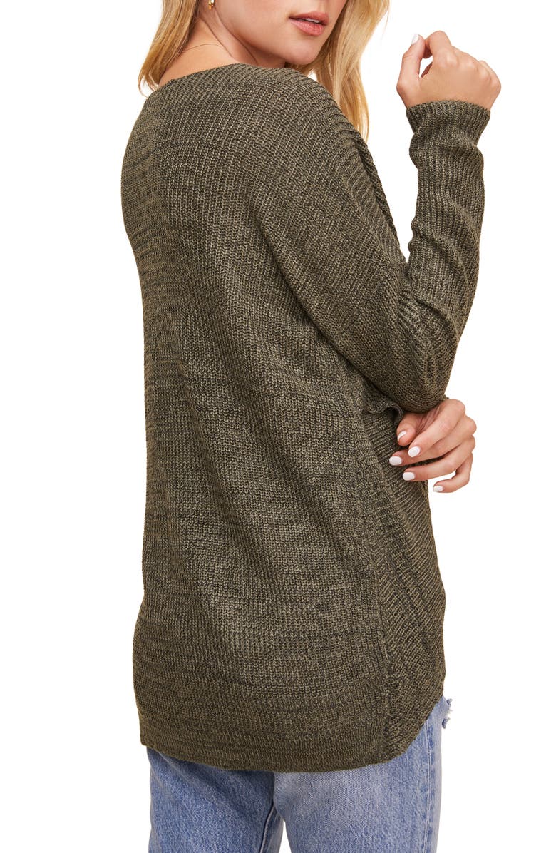 ASTR the Label Wrap Front Sweater, Alternate, color, 