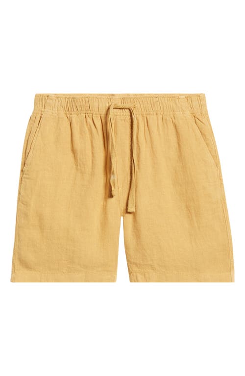 Faherty Essential Linen Shorts In Sunset Gold