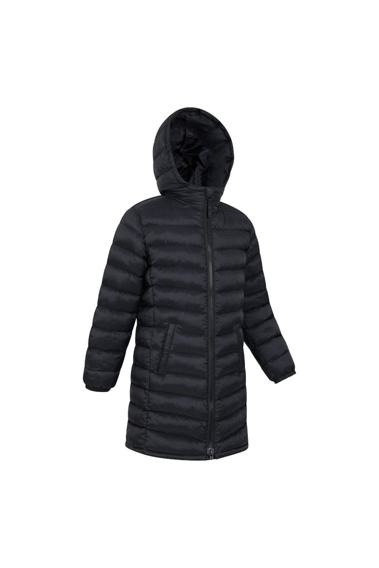 Childrens/Kids Florence Longline Padded Jacket, Alternate, color, Black