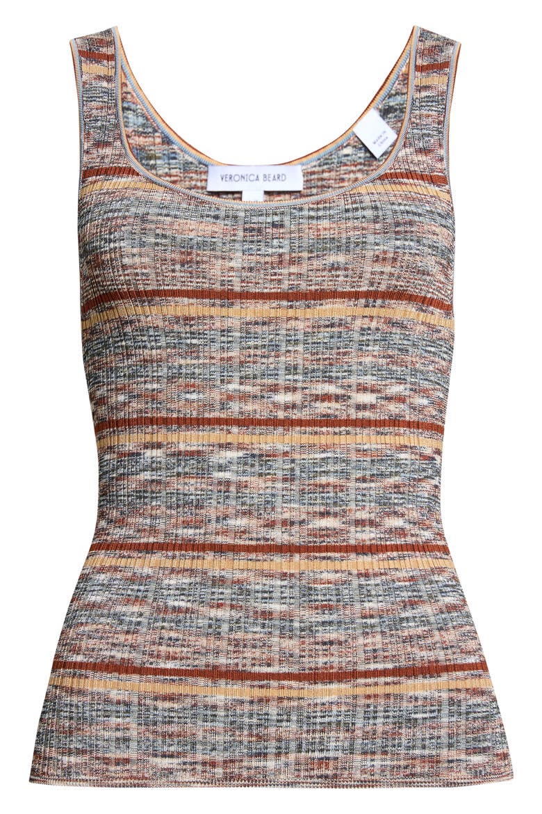 Sandra Space Dyed Rib Tank, Alternate, color, RUST MULTI