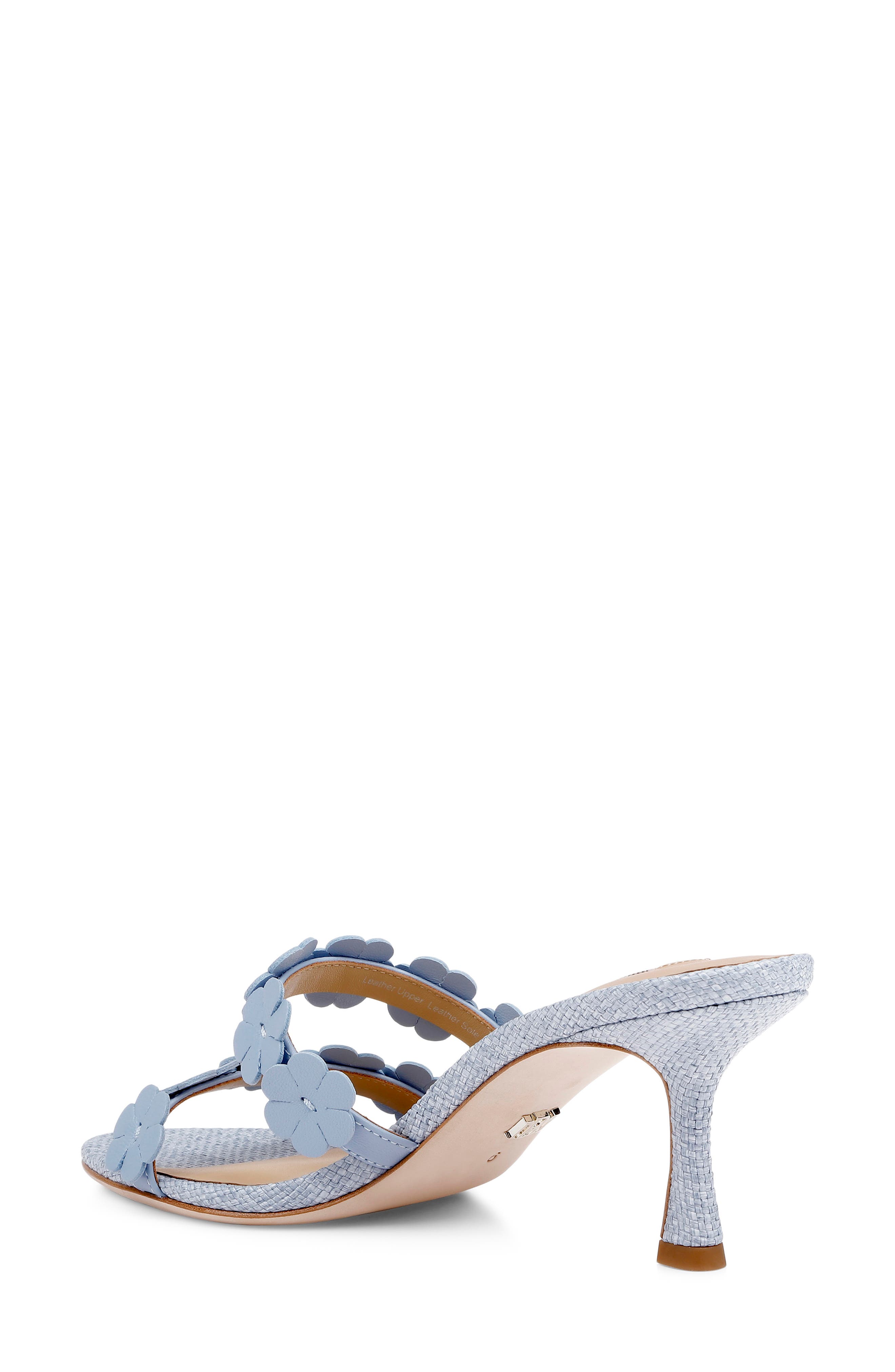 Watertown Pointed Toe Slide Sandal, Alternate, color, AQUA LEATHER