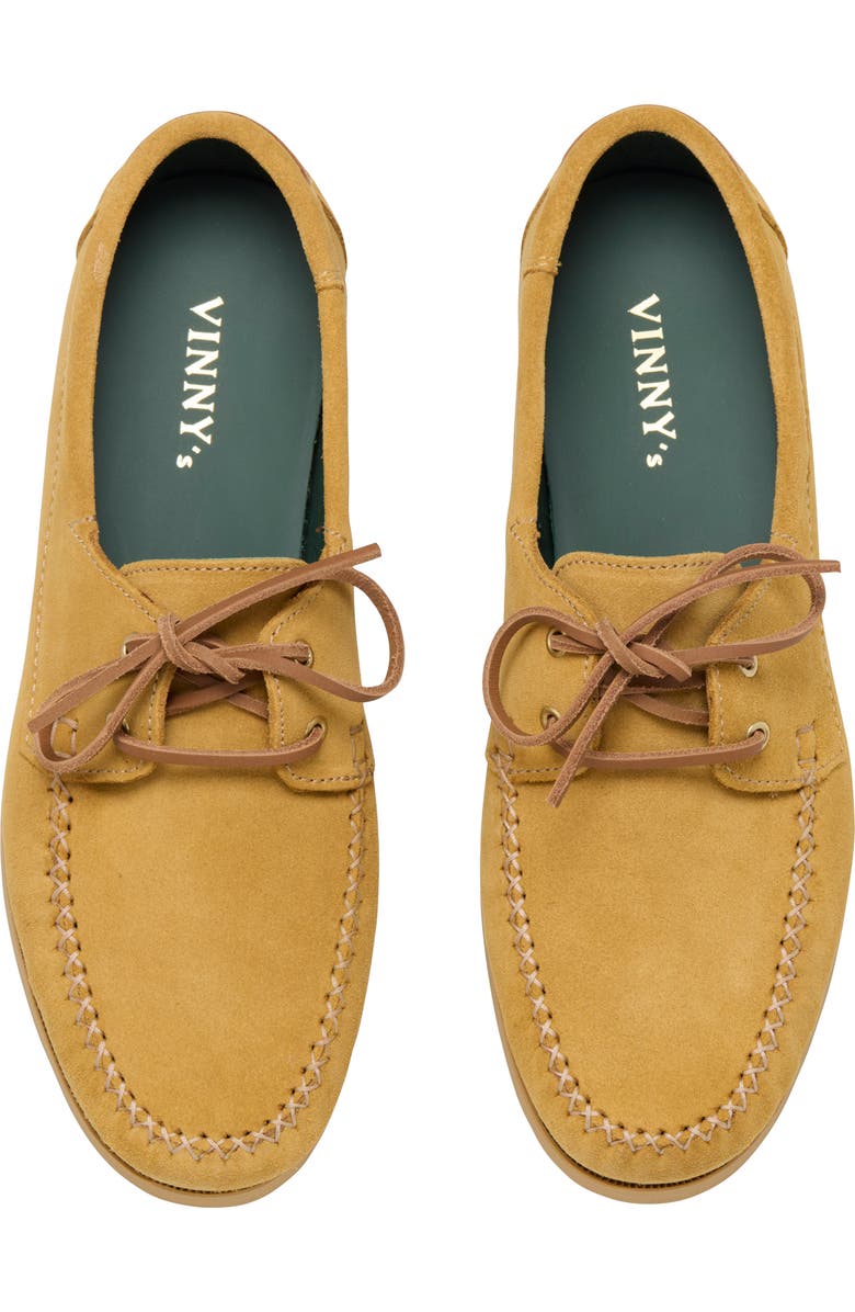 VINNY'S Boatman Boat Shoe, Alternate, color, Sand Suede
