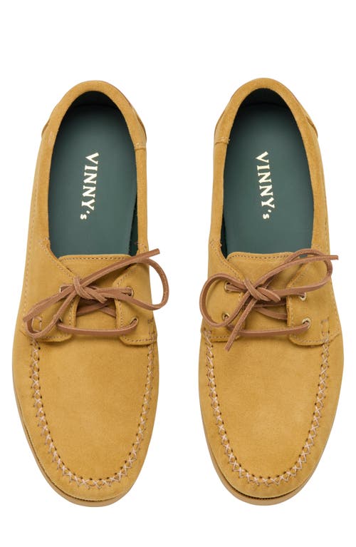 Vinny's Boatman Suede Boat Shoes Sand Suede