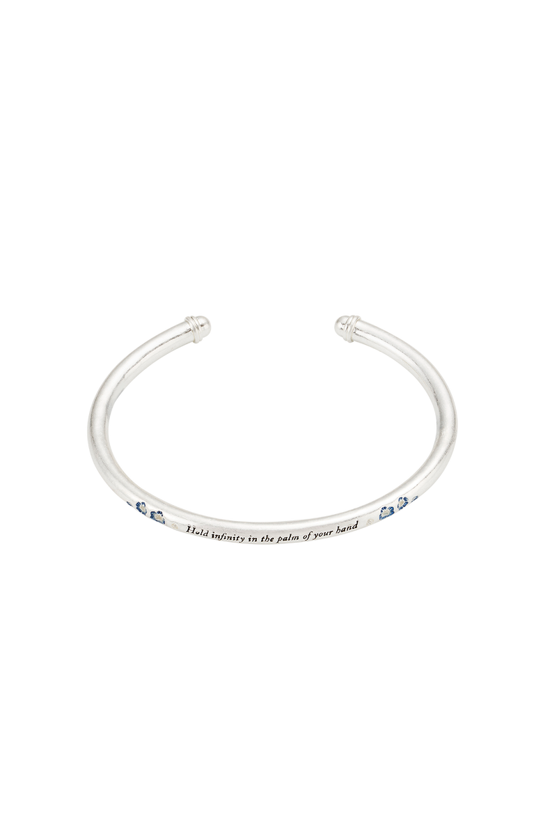 Larkspur Bangle, Alternate, color, Silver
