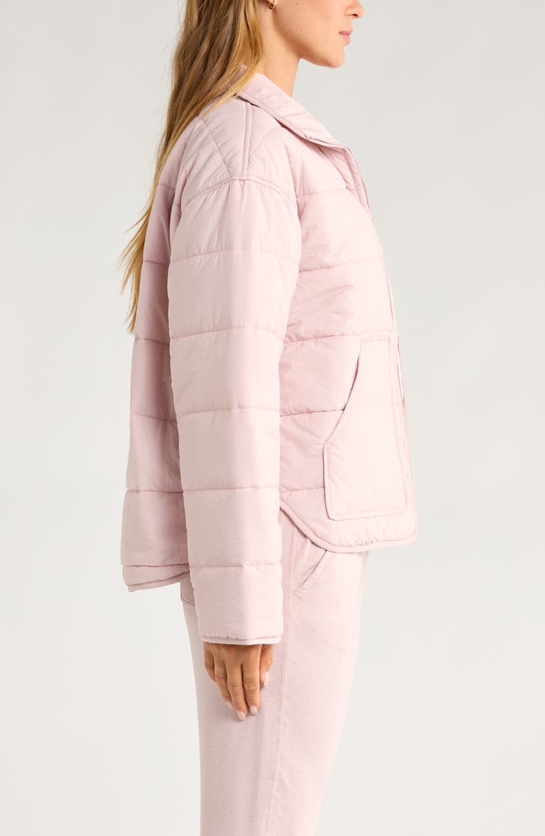 Zella Quilted Packable Jacket, Alternate, color, Purple Lilac