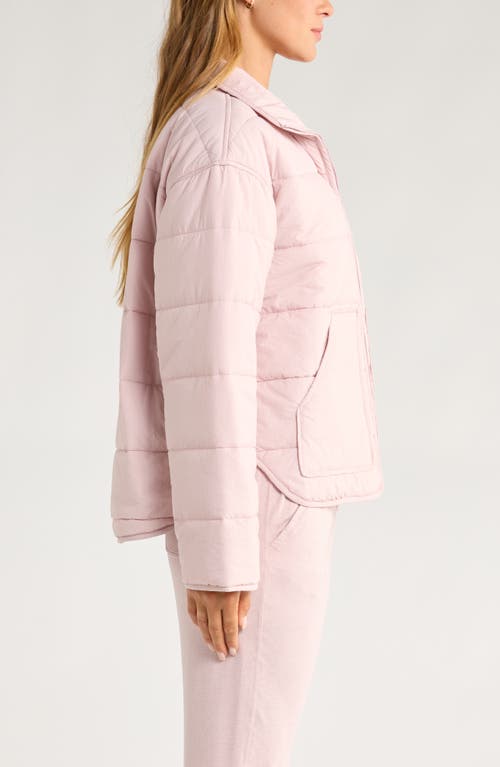 Zella Quilted Packable Jacket In Pink